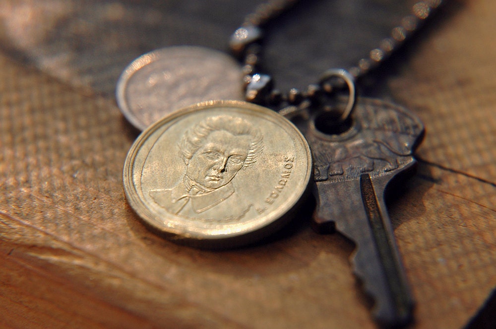 Indie Coin and Lion Master Key Ball Chain Necklace - The Lion Tamer