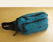 Teal nylon surf fanny pack.