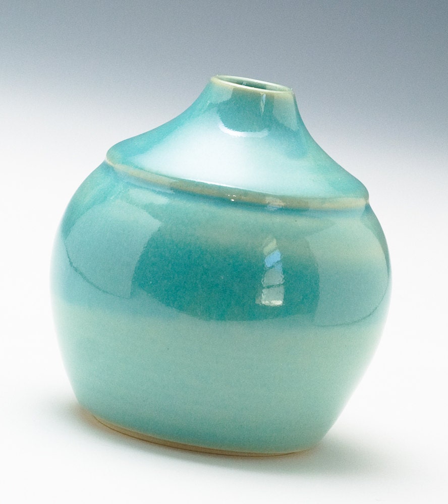 Aqua Green  Bud Vase