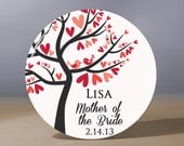 Personalized Pocket Mirror - Customized Mother of the Bride 3.5 inch Pocket Mirror with Gift Bag - Weddings - Mother of the Bride Gift