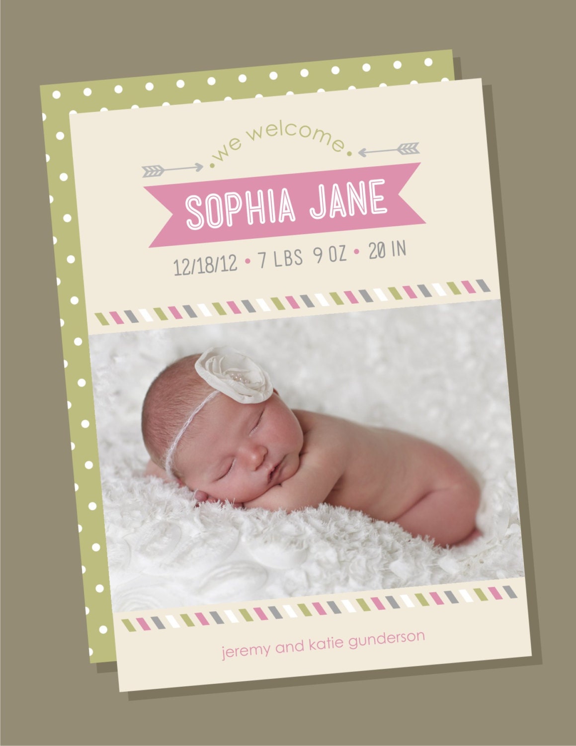 news baby - custom photo birth annoucement