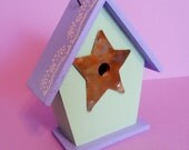 Pastel Chic Mini Wooden Birdhouse