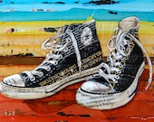 Retro sneakers vintage- "Meaningful Converse-ations"- fine art print 8x10