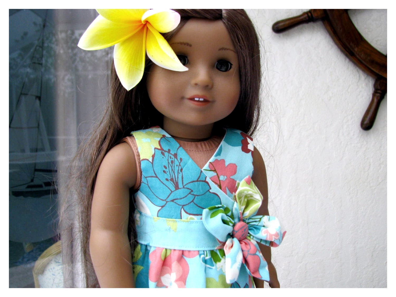 American Girl Doll 18 Inch Doll Wrap Dress for Kanani