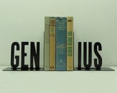 Genius Metal Art Bookends - Free USA Shipping