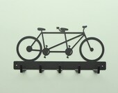 Tandem Bicycle Metal Art Key Rack - Free USA Shipping