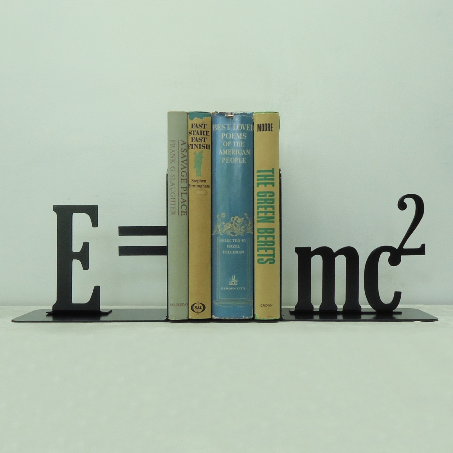 Emc2 Theory of Relativity Metal Art Bookends - Free USA Shipping