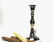 Vintage Silver Candlestick Tarnished Candle Holder