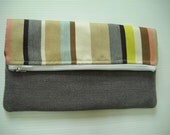 by J souza -Stripes -  Clutch 11x9.5h- ref f09s