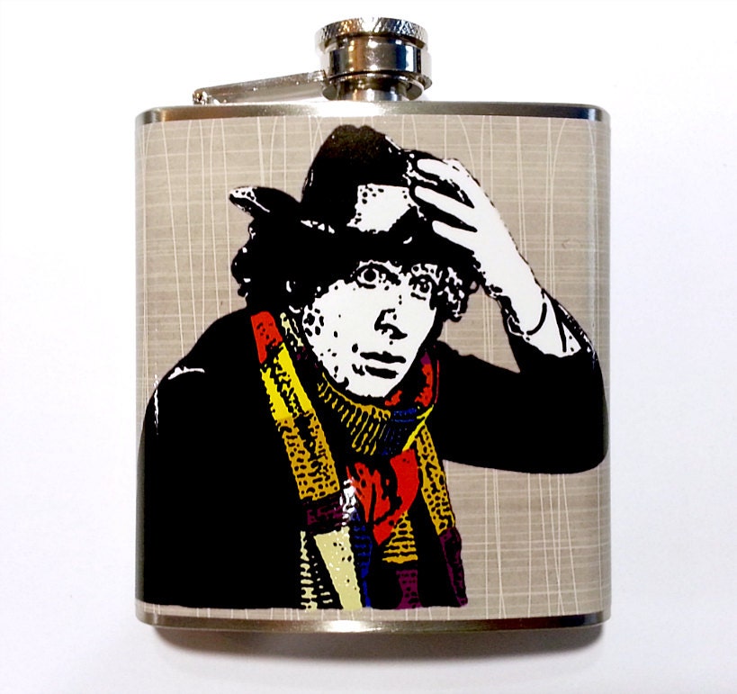 Doctor Who Flask - 6 oz Stainless Steel - Tom Baker