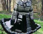 Black and White sweater Dress
