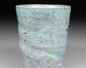 Relaxed Tea Cup Yunomi 001 Glazed with Sage Nuke. Great small Tumbler.
