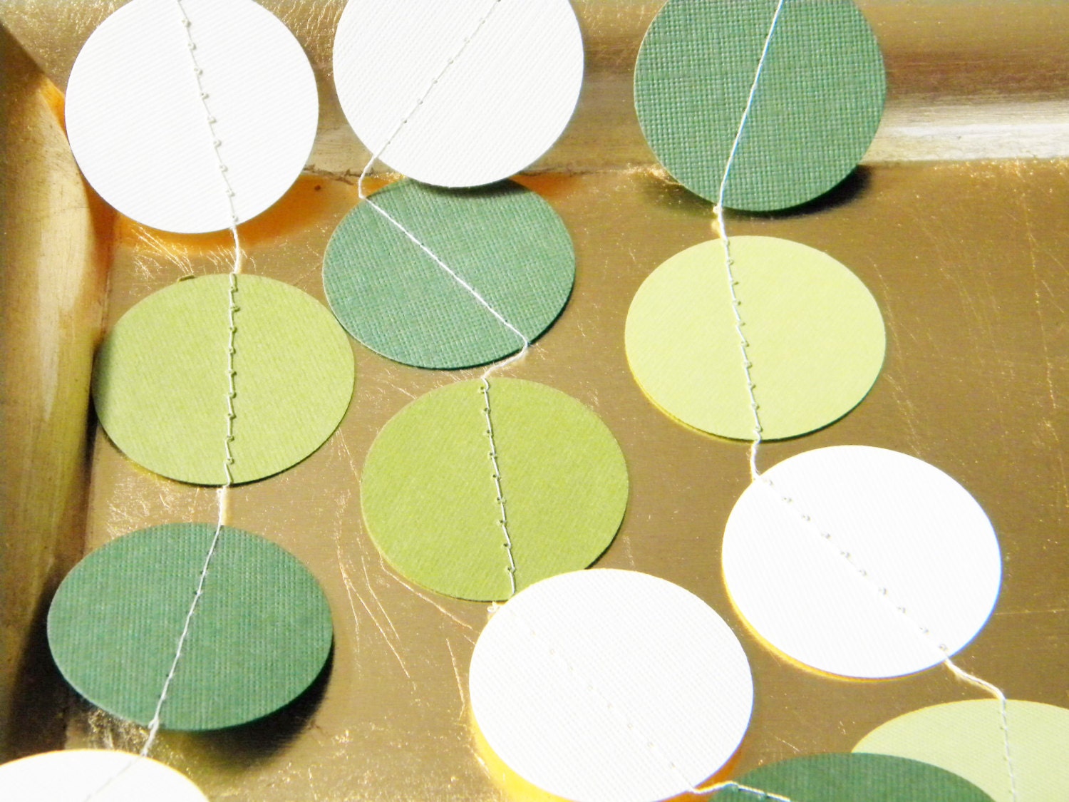 Wedding Baby Shower Moss Olive Basil Green Cream St Patrick Paddys Day Party Garland Decoration Paper 10 feet