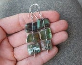 Chrysoprase earrings - unique natural stone jewelry handmade by Natures ArtMelbourne