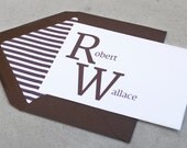 Personalized Stationery / Custom Stationary Set- Inclined Initials