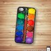 iPhone 4S Case Slim Profile Watercolor Paint Box 2 / Hard Case For iPhone 4 and iPhone 4S Artist Water Color Paints  Rubber Trim