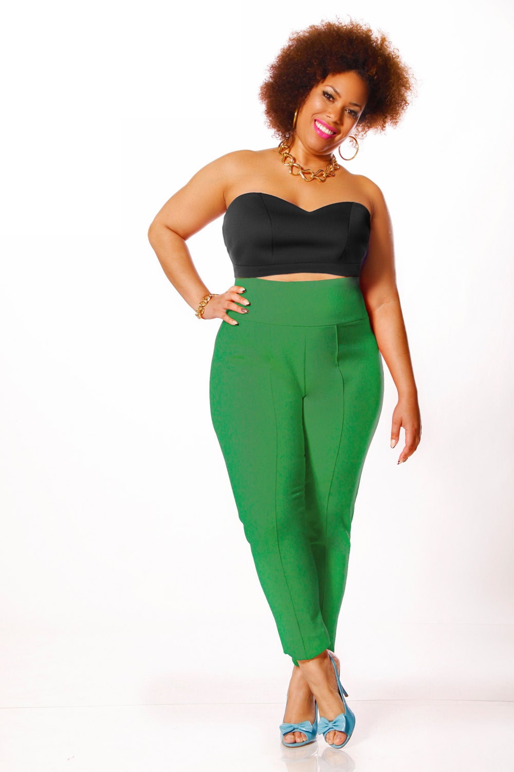 JIBRI Plus Size Crop Bustier (Black)