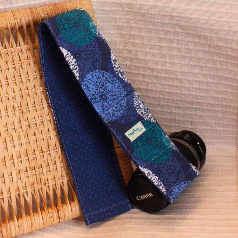 Digital Camera Strap Cover (Padding and Lens Cap Pocket ) - Roscoe & Beads