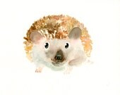 HEDGEHOG  Original watercolor painting 10X8inch