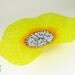 Blown Glass Wall Art Bright Yellow California Poppy Flower Decorative Wall Hanging Glass Sculpture