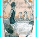 s233 Vintage French Mermaids Magazine illustration Cotton Fabric Block Applique For Quilt 5 x 7