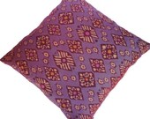 Ikat Floor Pillow, 28"x28" (71cmx71cm), Purple