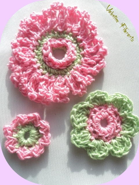Beautiful Pastel crochet flower assortment for crafters