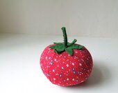 Red Floral Tomato Pincushion