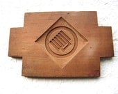 Vintage Japanese Kashigata Sweets Mold Kamon Family Crest