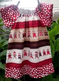 Sock Monkey Dress .... Last one size 3T