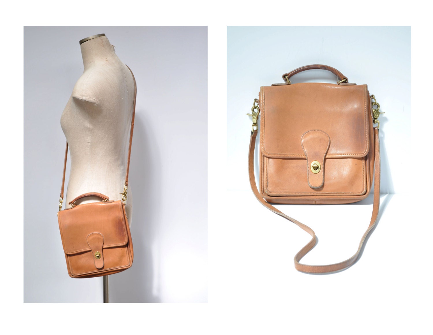 vintage COACH leather bag purse cross body shoulder bag authentic