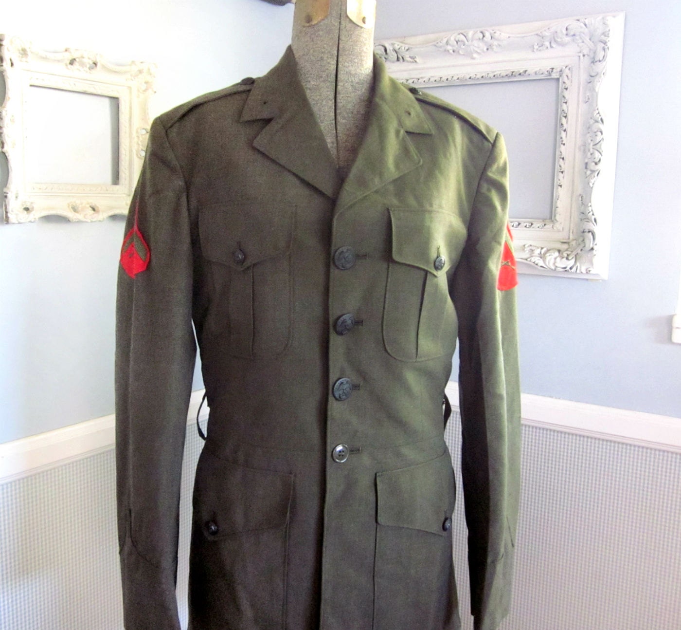 Vintage Army Military Jacket // Uniform 1940s