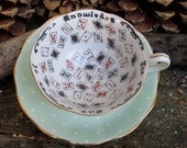 Rita's Vintage Fortune Teller's Tea Cup - RARE - Have a Spot of Tea and See Your Future