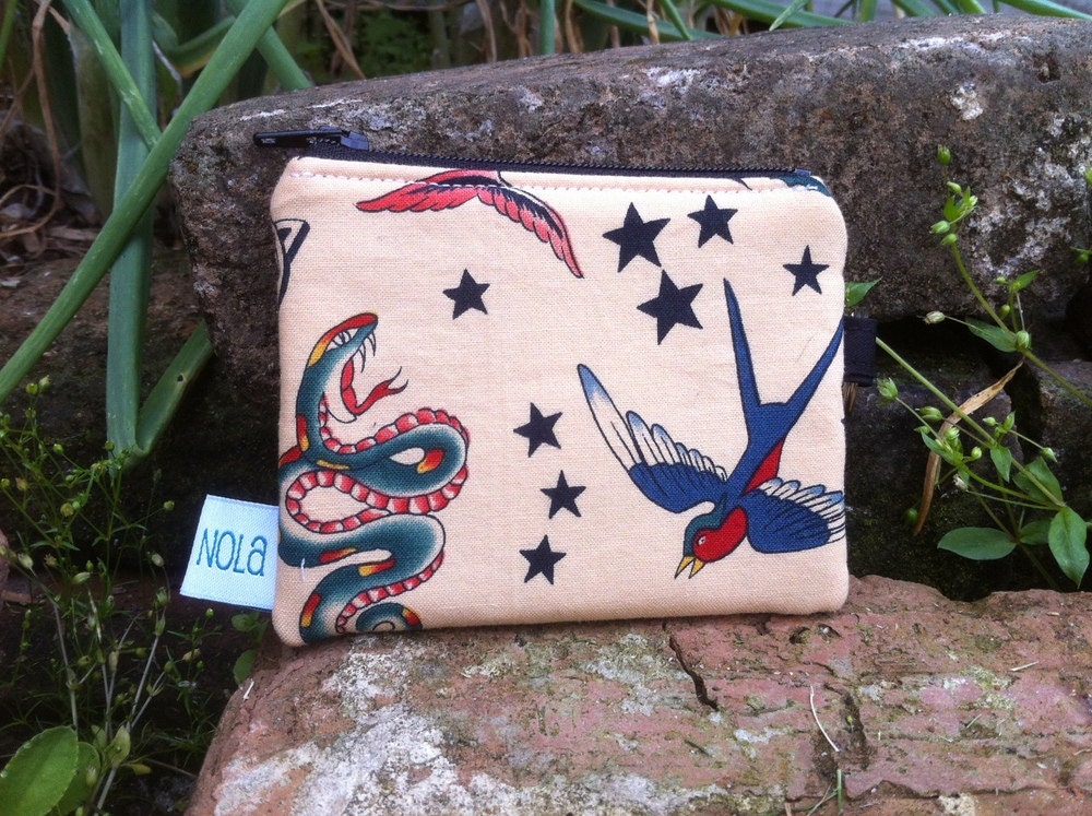 Sailor Jerry Style Tattoo Mini Wallet