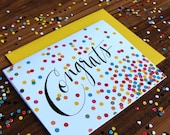 Boxed Set of Confetti Congratulations Greeting Cards, Handwritten Typography