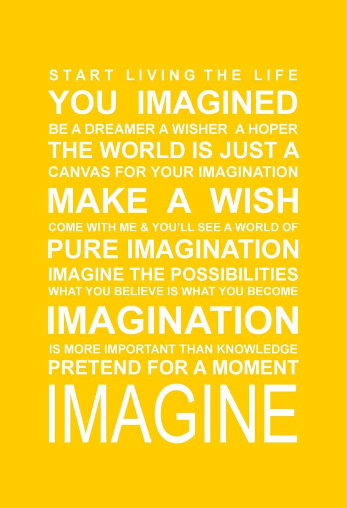 Expressions of you world- Imagine 8 by 10 inch print