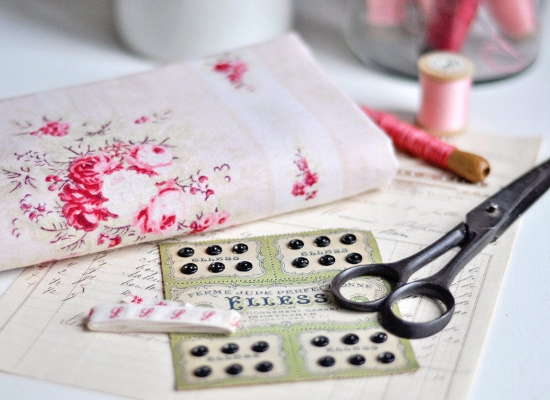 vintage french floral fabric
