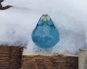 Vintage Prism Blue Glass Pear
