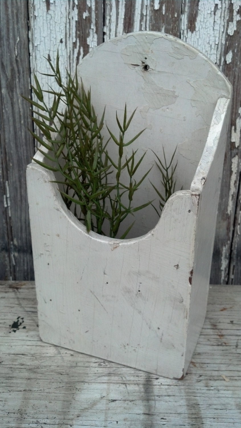 Vintage handmade chippy wall box