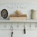 New Item...Primitive Yet Chic Book Shelf..Unique Hooks