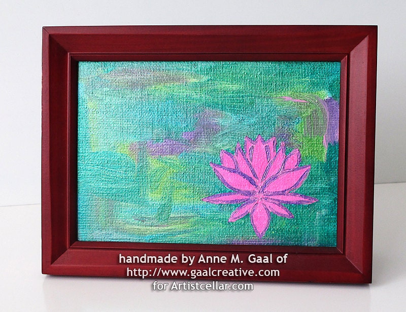 Serendipity Lotus Blossom mixed media original