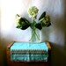 Vintage Embroidered Tea Towel Crocheted Tatted 1940s