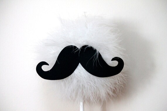 Mustache centerpiece and party decoration, choice of one, available in a variety of colors and combinations Il_570xn