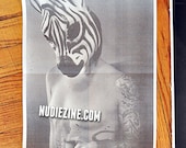 NUDIECRANE Crystal As Zebra  - 11 x 17 Nudiezine Poster - MATURE