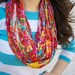 Infinity Ruffle Scarf Bright Floral Print - Infinity Scarf