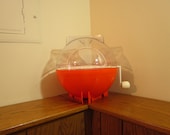Vintage Modern Serving Bowl Salad Mixer in Space Age Orange Lucite by Domus Modern on Etsy