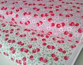 OLD NEW 30'S, Japanese, Lecien, Cherries & Vines in Pink and White, Fat Quarter Bundle of 2
