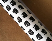 Gift Wrap The Elephants in Black and White Orange Gold or Seafoam 26"X72"