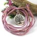 Tree of Life Birth Necklace - Mother's Necklace for Labor and Birth - Dusty Rose Silk