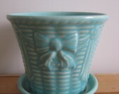 vintage 60s robin's egg blue sweet PLANTER